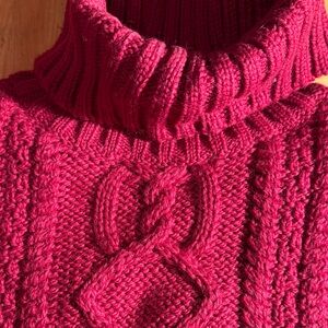 Vintage chunky wool fisherman sweater, made in England